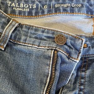 Talbots Blue Denim Straight Crop Pants